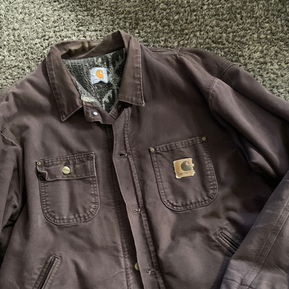 Carhartt Men's Dark Brown Shirt Jacket